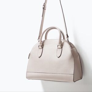 Zara Off-White City Handbag